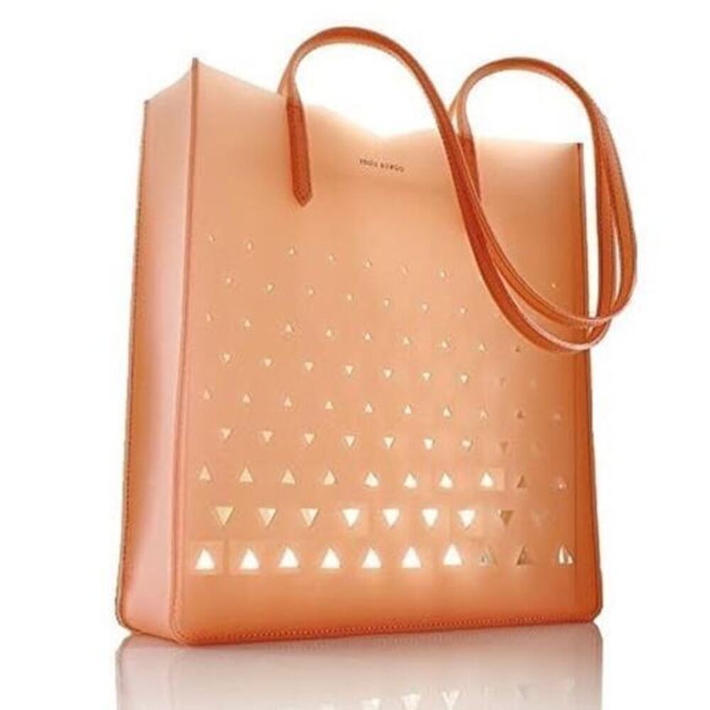 Eddie Borgo x Neiman Marcus Pink Perforated Rubber Jelly Tote Bag Purse